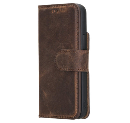 iPhone 12 Mini 5.4" Leather Magnetic Detachable Wallet Case - G - Line