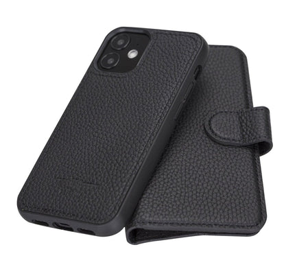 iPhone 12 Mini 5.4" Leather Magnetic Detachable Wallet Case - G - Line