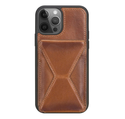iPhone 12 Pro Max 6.7" Leather Maggy Stand Cases - G - Line
