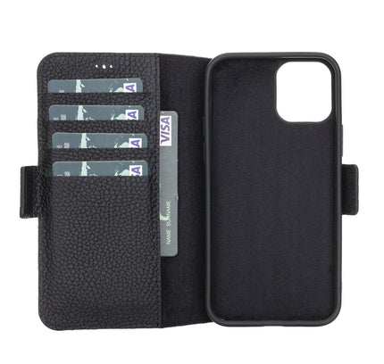 iPhone 12 Pro Max Leather Wallet Case - G - Line