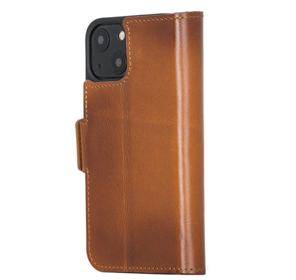 iPhone 13 Mini Leather Flip Cover Wallet Case - G - Line
