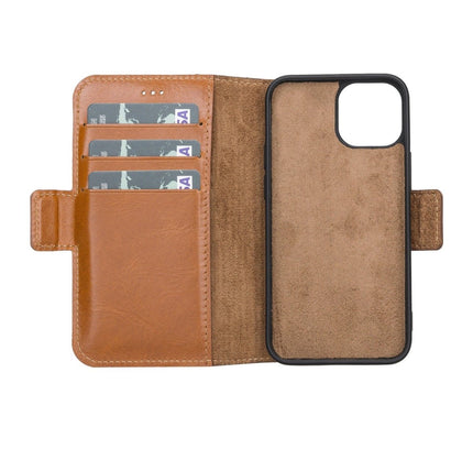 iPhone 13 Mini Leather Flip Cover Wallet Case - G - Line
