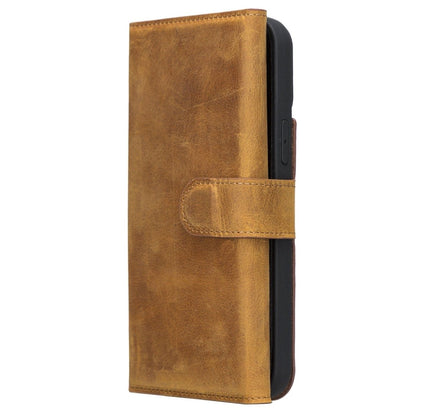 iPhone 13 Pro Max Trifold Leather Wallet Case - G - Line