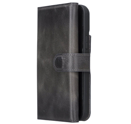 iPhone 13 Pro Max Trifold Leather Wallet Case - G - Line