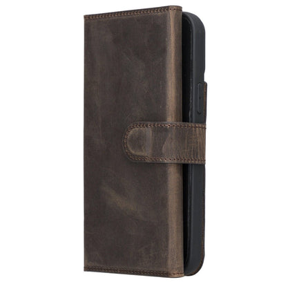 iPhone 13 Pro Max Trifold Leather Wallet Case - G - Line