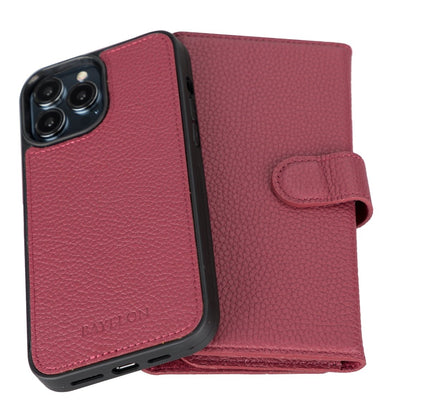 iPhone 13 Pro Max Trifold Leather Wallet Case - G - Line