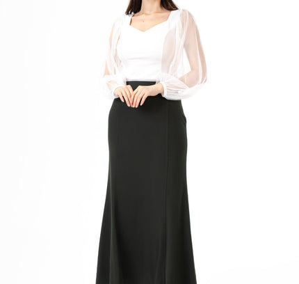 Khaki Fishtail Maxi Skirt | Regular & Plus Size - G - Line