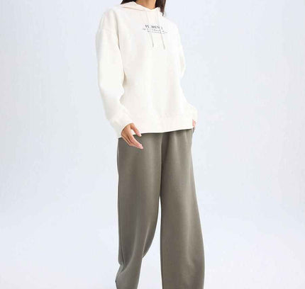 Thick Sweatshirt Highwaist Sweatpants Trousers