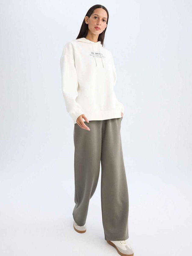 Thick Sweatshirt Highwaist Sweatpants Trousers
