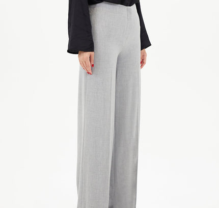 Light Grey Wide - Leg Pants for a Sleek and Stylish Look - G - Line