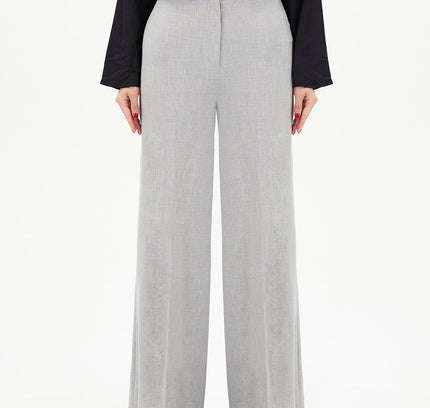 Light Grey Wide - Leg Pants for a Sleek and Stylish Look - G - Line