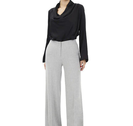 Light Grey Wide - Leg Pants for a Sleek and Stylish Look - G - Line