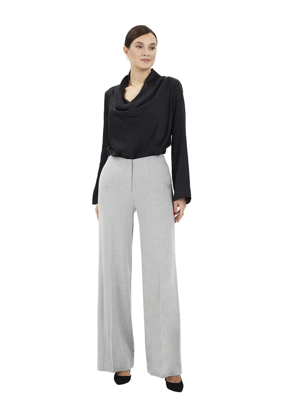 Light Grey Wide - Leg Pants for a Sleek and Stylish Look - G - Line