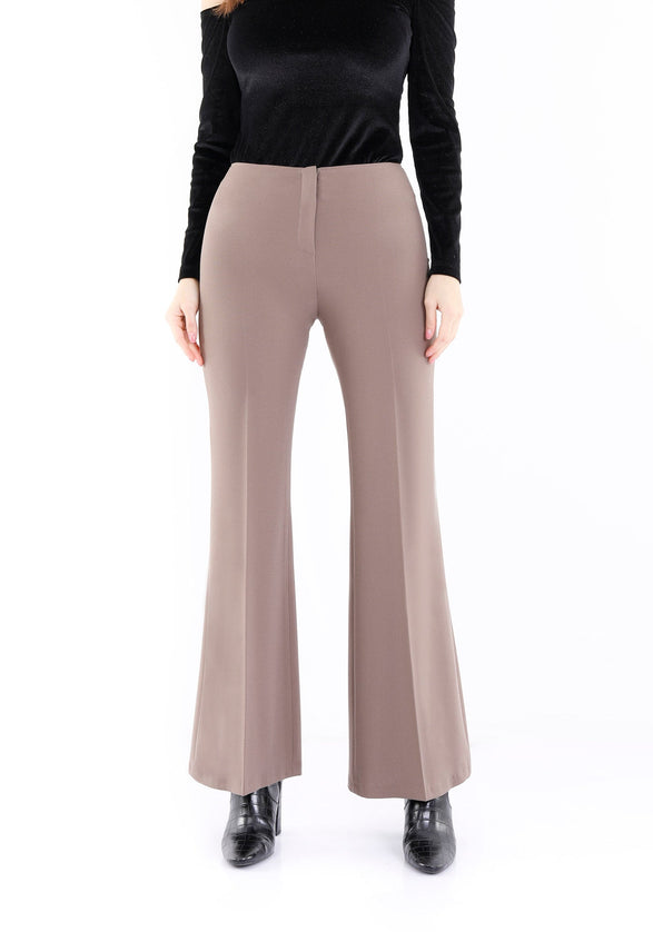 Mink Bootcut Pants - High Waisted Flare Trousers - G - Line