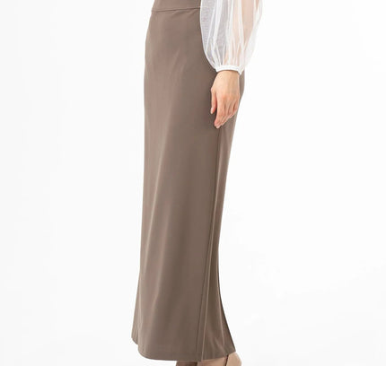 Mink Maxi Back Slitted Pencil Skirt - G - Line