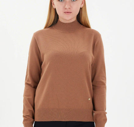 Modest Sporty Style Long Sleeve Turtleneck Blouse - G - Line