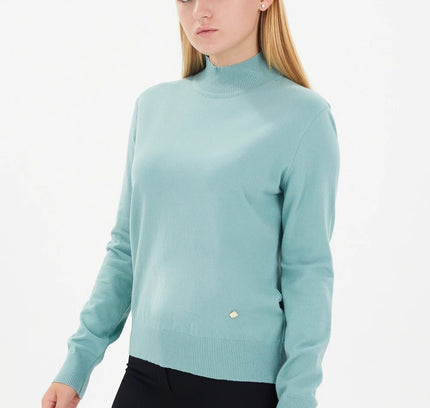 Modest Sporty Style Long Sleeve Turtleneck Blouse - G - Line