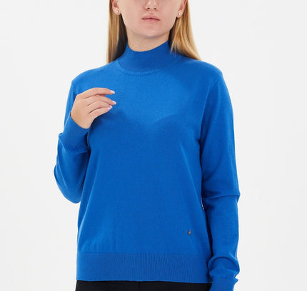 Modest Sporty Style Long Sleeve Turtleneck Blouse - G - Line