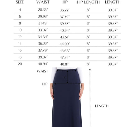 Navy A - Line Style Comfy Maxi Dress Skirt - G - Line