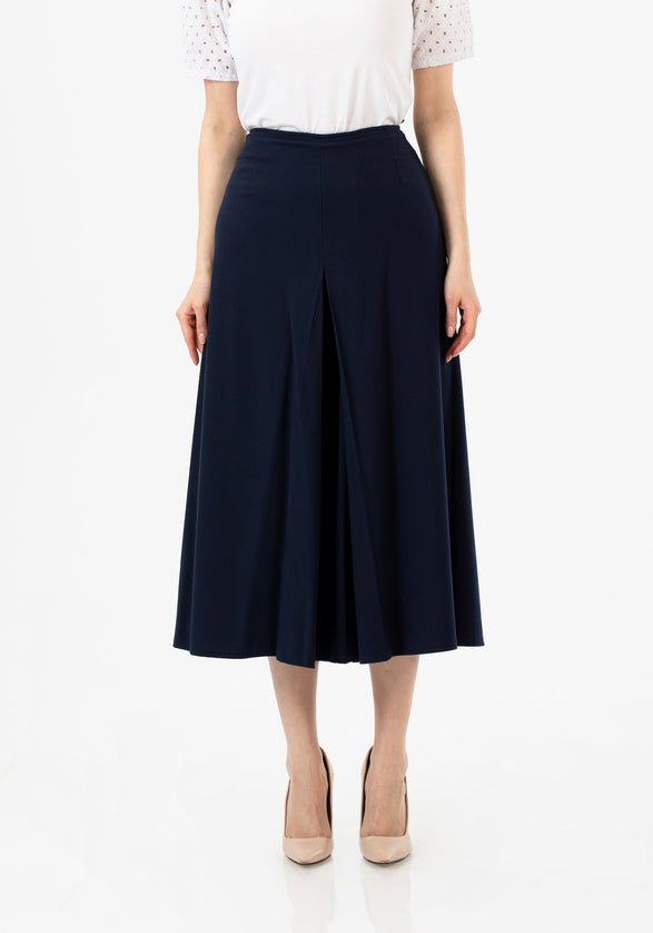 Navy Blue Cropped Palazzo Pants - G - Line