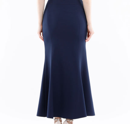 Navy Blue Fishtail Maxi Skirt - G - Line