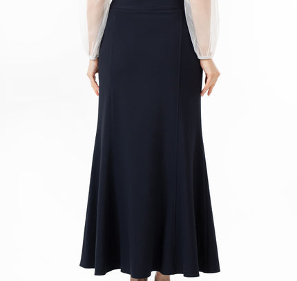 Navy Fishtail Maxi Skirt | Regular & Plus Size - G - Line