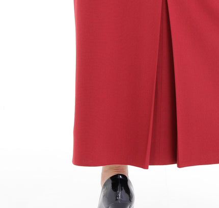 Oversized Burgundy Maxi Pencil Skirt - G - Line