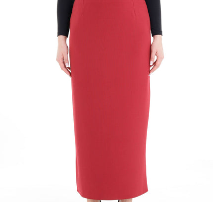 Oversized Burgundy Maxi Pencil Skirt - G - Line