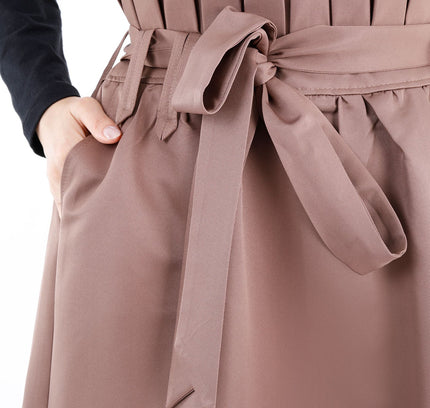 Paper Bag Flared A - Line Maxi Skirt With Pockets And Belt - G - Line