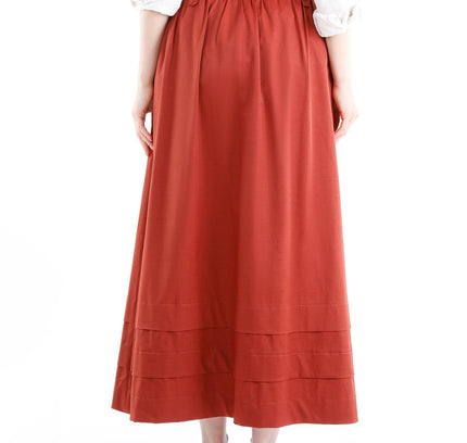 Paper Bag Flared A - Line Maxi Skirt With Pockets And Belt - G - Line