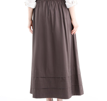 Paper Bag Flared A - Line Maxi Skirt With Pockets And Belt - G - Line