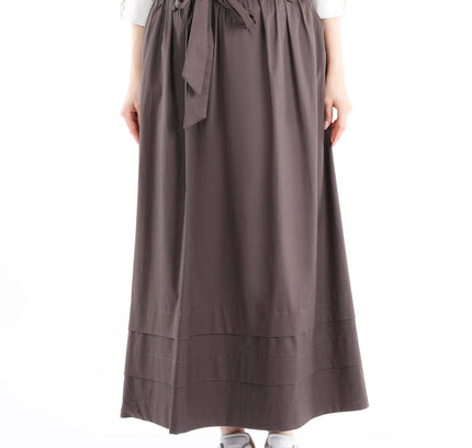 Paper Bag Flared A - Line Maxi Skirt With Pockets And Belt - G - Line