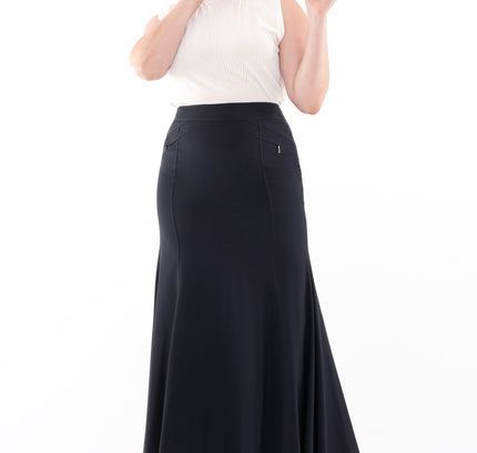 Plus Size Oversized Navy Maxi Fishtail Skirt - G - Line