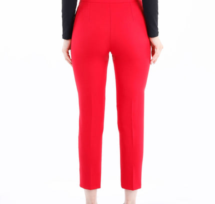 Red Ankle Length Skinny Pants - G - Line