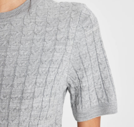 Regular Fit Crew Neck Short Sleeve Tricot Sweater