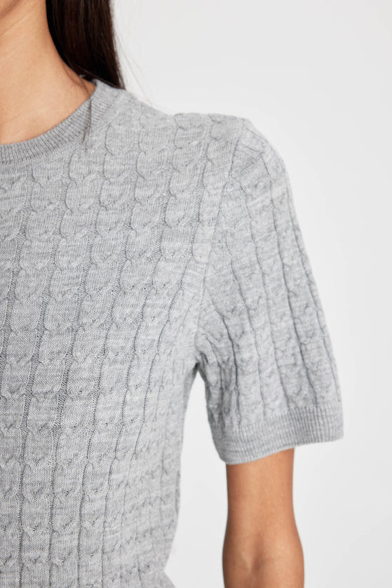 Regular Fit Crew Neck Short Sleeve Tricot Sweater