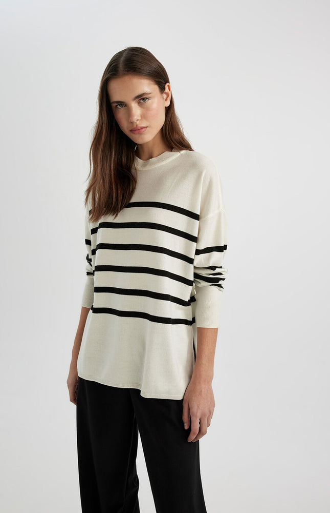 Relaxed Fit Striped Sweater