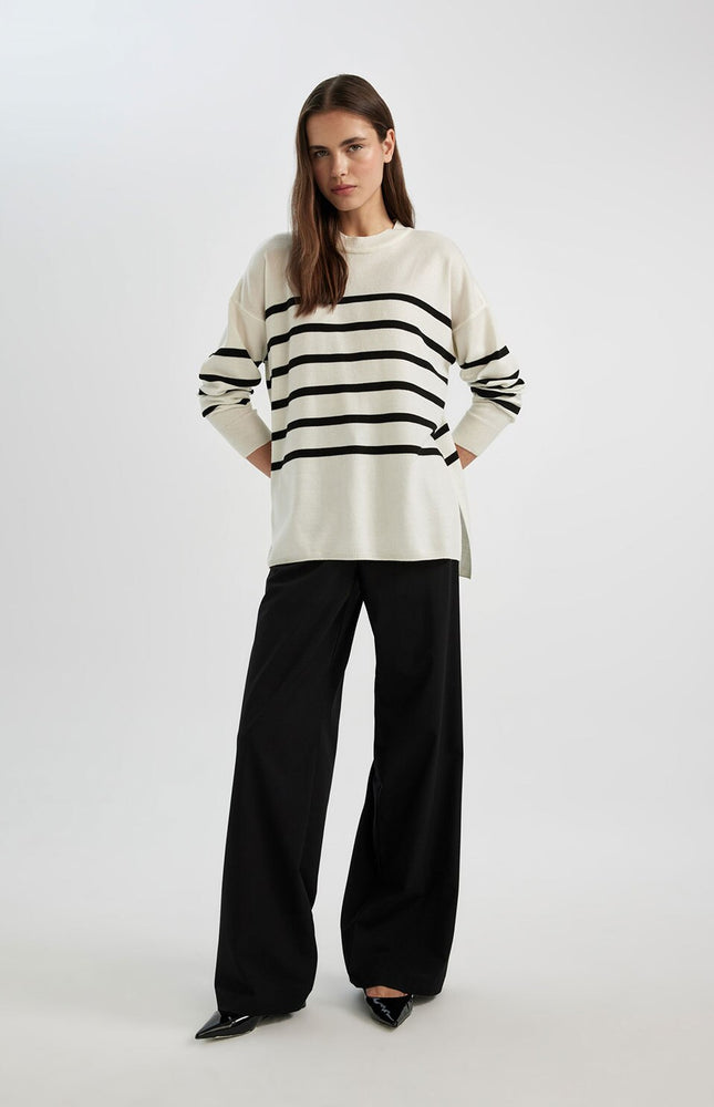 Relaxed Fit Striped Sweater