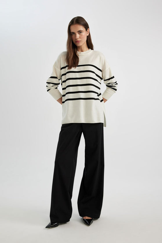 Relaxed Fit Striped Sweater