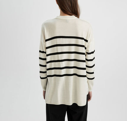 Relaxed Fit Striped Sweater