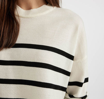 Relaxed Fit Striped Sweater