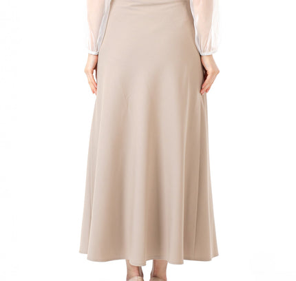 Stone A - Line Style Comfy Maxi Dress Skirt - G - Line