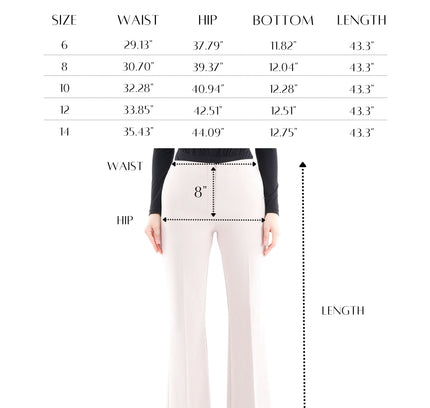 Stone Bootcut Pants - High Waisted Flare Trousers - G - Line