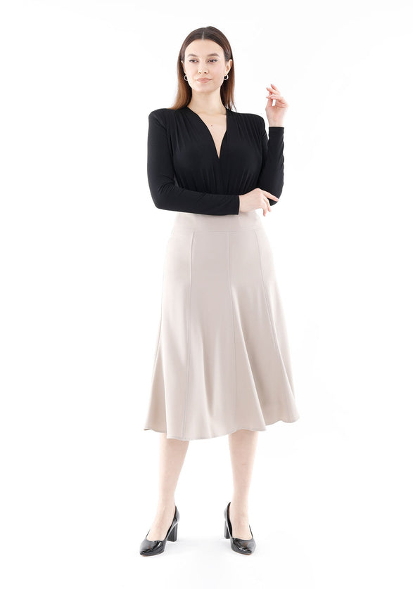 Stone Eight Gore Calf Length Midi Skirt for Every Occasion - G - Line