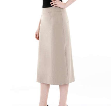 Stone Straight A - Line Midi Skirt - G - Line