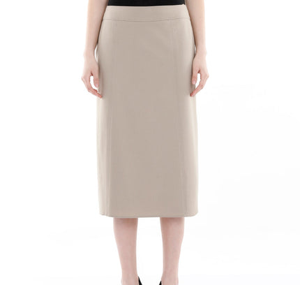 Stone Straight A - Line Midi Skirt - G - Line