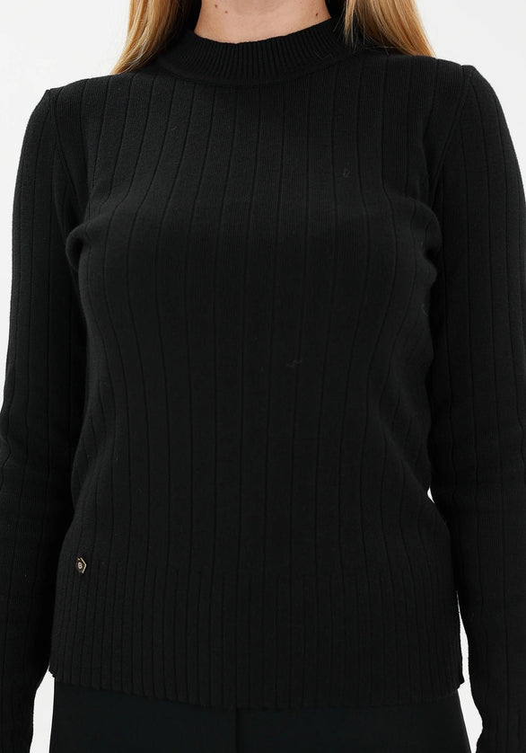 Striped Half Neck Thick Sweater - G - Line