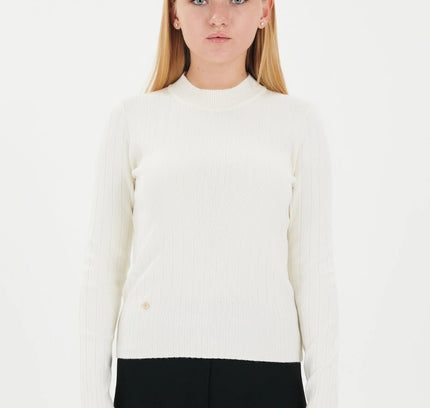 Striped Half Neck Thick Sweater - G - Line