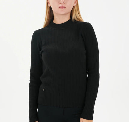 Striped Half Neck Thick Sweater - G - Line