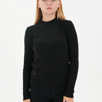 Striped Half Neck Thick Sweater - G - Line